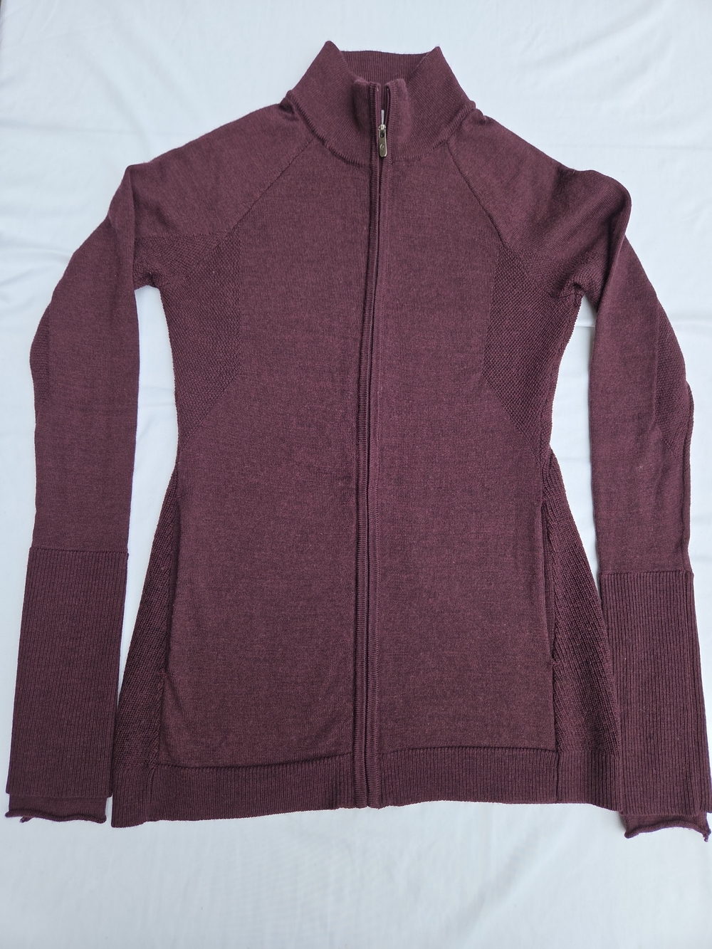 Lululemon Time To Thrive Full Zip Merino Wool Jacket Heathered Dark Adobe Size 4